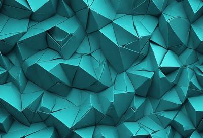 The primary subject of the image is a blue, three-dimensional, geometric pattern. The setting is a blue background, which creates a visually striking contrast with the pattern. The visual style is a combination of digital art and illustration, as the pattern appears to be a creative and intricate design. The dominant colors are blue and turquoise, which evoke a sense of calmness and tranquility.
