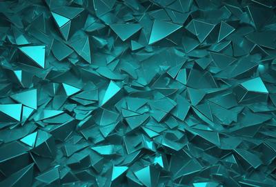 The primary subject of the image is a blue background with a pattern of triangles. The setting is a blue wall, and the visual style is a digital art or illustration. The dominant colors are blue and white, creating a calm and soothing atmosphere.