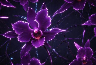 Purple flowers with purple petals and green stems.