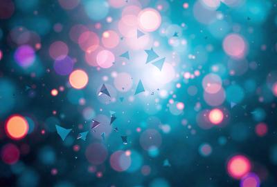 The primary subject of the image is a blue background with a pattern of stars. The setting is a space-like environment, and the visual style appears to be a digital art or illustration. The dominant colors are blue and white, creating a calm and serene atmosphere.
