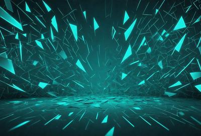 The primary subject of the image is a blue and white patterned background. The setting is a dark room with a blue and white patterned wall. The visual style is digital art, as the image appears to be a digital creation. The dominant colors are blue and white, creating a calm and soothing atmosphere.