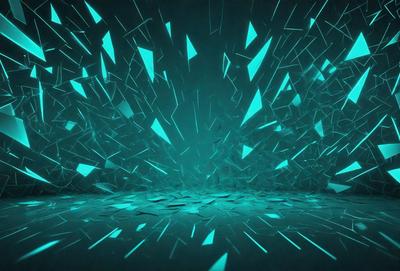 The primary subject of the image is a blue and white patterned background. The setting is a dark room with a blue and white patterned wall. The visual style is digital art, as the image appears to be a digital creation. The dominant colors are blue and white, creating a calm and soothing atmosphere.