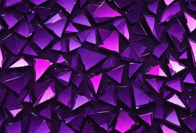 The primary subject of the image is a close-up of a purple and pink patterned surface, which appears to be a piece of art or a decorative item. The setting is a dark background, which contrasts with the vibrant colors of the pattern. The visual style is a combination of digital art and illustration, creating a unique and eye-catching design. The dominant colors are purple and pink, giving the image a warm and inviting atmosphere.