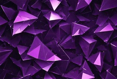 The primary subject of the image is a close-up of a purple geometric pattern, which appears to be a combination of triangles and diamonds. The setting is a purple background, which complements the pattern and adds to the overall visual style. The image is a digital art piece, showcasing the artist's skill in creating intricate and visually appealing designs. The dominant colors in the image are purple and various shades of purple, creating a calm and soothing atmosphere.