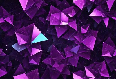 The primary subject of the image is a purple and blue geometric pattern, which is the main focus of the image. The setting is a purple and blue background, creating a visually appealing contrast with the pattern. The visual style is a digital art or illustration, as the pattern is intricately designed and the colors are vibrant. The dominant colors are purple and blue, creating a calm and soothing atmosphere.