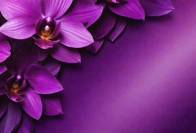 Purple flowers with pearls in the center.