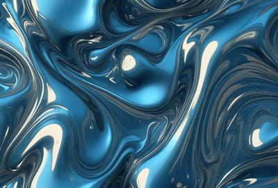 The primary subject of the image is a blue, swirling, and flowing pattern. The setting is a blue background, which adds to the overall visual style. The image is a digital art piece, showcasing the artist's creativity and skill in designing intricate patterns. The dominant colors in the image are blue, which creates a calming and serene atmosphere.