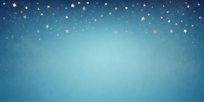 The primary subject of the image is a blue sky filled with stars. The setting is a nighttime sky, and the visual style is a digital art or illustration. The dominant colors are blue and white, creating a serene and peaceful atmosphere.