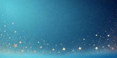 The primary subject of the image is a blue sky with a pattern of stars. The setting is a clear, cloudless sky, and the visual style is a digital art or illustration. The dominant colors are blue and white, creating a calm and serene atmosphere.