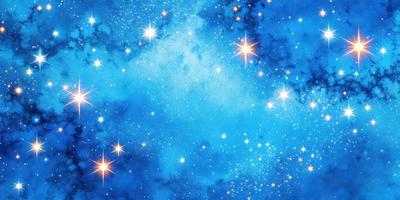 The primary subject of the image is a blue background with a pattern of stars. The setting appears to be a night sky, with the stars creating a beautiful and serene atmosphere. The visual style of the image is a combination of digital art and illustration, giving it a unique and captivating appearance. The colors and mood of the image are predominantly blue, with the stars adding a touch of white and sparkling light.