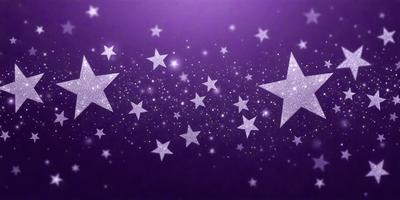 The primary subject of the image is a purple background with a pattern of stars. The setting is a night sky, and the visual style is a digital art or illustration. The dominant colors are purple and white, creating a serene and peaceful atmosphere.