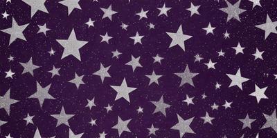 The primary subject of the image is a pattern of stars, which are scattered across a purple background. The setting appears to be a night sky, with the stars creating a sense of depth and dimension. The visual style of the image is a combination of digital art and illustration, as the stars are depicted in a detailed and intricate manner. The colors in the image are predominantly purple, which gives the scene a calm and serene atmosphere.