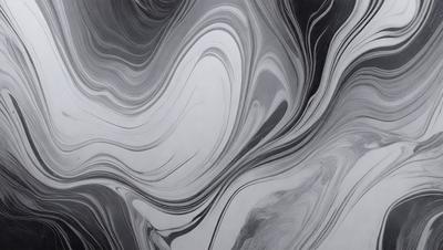 The image is a black and white photograph of a marble-like surface, possibly a wall or a piece of art. The surface features a pattern of swirls and curves, giving it a unique and intricate appearance. The overall atmosphere of the image is elegant and sophisticated, with the monochromatic color scheme adding a timeless and classic touch.