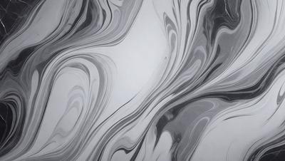 The primary subject of the image is a painting or drawing of a swirling, flowing pattern. The setting is a white background, which provides a clean and minimalist appearance. The visual style is a combination of artistic expression and digital manipulation, creating a unique and intricate design. The colors and mood of the image are predominantly grayscale, giving it a calm and serene atmosphere.