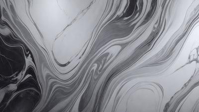 The primary subject of the image is a marble-like pattern, which is the main object, scene, or focus of the image. The setting or background features a gray and white marble-like surface, which adds to the visual style of the image. The colors and mood of the image are predominantly gray and white, creating a clean and elegant atmosphere.