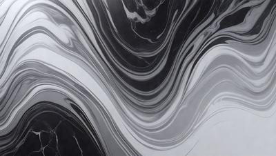 The primary subject of the image is a marble-like pattern, which appears to be a digital art or illustration. The setting is a black and white background, which adds to the overall mood of the image. The visual style suggests that the image is a creative and artistic representation of the marble pattern. The colors and mood of the image are predominantly black and white, giving it a classic and timeless appearance.