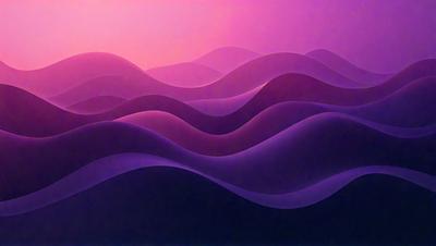 The primary subject of the image is a large, purple wave. The setting is a dark, purple background, which creates a dramatic and moody atmosphere. The visual style is a digital art or illustration, as the wave is depicted in a detailed and artistic manner. The dominant colors are purple and black, which contribute to the overall mood of the image.