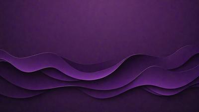 The primary subject of the image is a purple wave, which is the main object, scene, or focus of the image. The setting or background is a purple wall, and the visual style appears to be a digital art or illustration. The dominant colors and overall atmosphere of the image are purple and blue, creating a calm and serene mood.