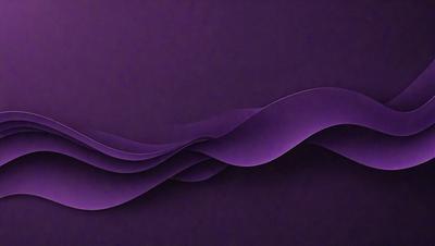 The primary subject of the image is a purple wave, which is the main object, scene, or focus of the image. The setting or background is a purple wall, and the visual style appears to be a digital art or illustration. The dominant colors and overall atmosphere of the image are purple and blue, creating a calm and serene mood.