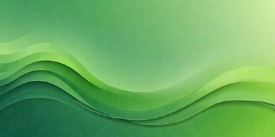 The primary subject of the image is a green background with a pattern of green and white waves. The setting is a large, open space with a green surface. The visual style is a combination of a photo and digital art, creating a unique and eye-catching design. The colors and mood of the image are predominantly green, giving it a fresh and lively atmosphere.