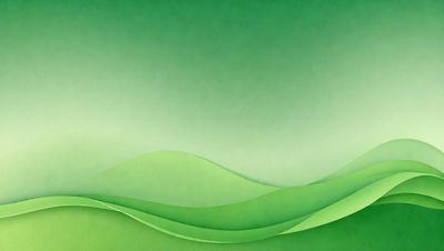 The primary subject of the image is a green landscape, featuring a hillside with a lush green color. The setting is a large, open field with a sky background. The visual style of the image is a combination of a photo and digital art, creating a vibrant and natural atmosphere. The colors and mood of the image are predominantly green, with a sense of tranquility and serenity.