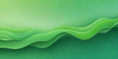 The primary subject of the image is a green wave or a green water surface. The setting is a green background, which creates a vibrant and lively atmosphere. The visual style is a combination of a photo and digital art, giving the image a unique and artistic appearance. The dominant colors are green, which creates a sense of calmness and tranquility.