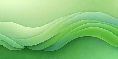 The primary subject of the image is a green wave, which appears to be a digital art or illustration. The setting is a green background, and the visual style suggests that it is a digital artwork. The dominant colors in the image are green, and the overall atmosphere is calm and serene.