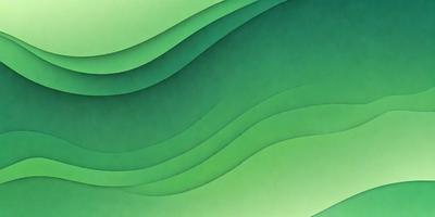 The primary subject of the image is a green, wavy, and curved surface, which appears to be a digital art or illustration. The setting is a green background, and the visual style is a combination of digital art and illustration. The colors and mood of the image are predominantly green, creating a calm and soothing atmosphere.