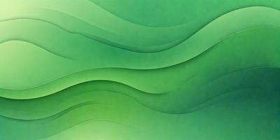 The primary subject of the image is a green, curved, and wavy surface, which appears to be a pattern or a design. The setting is a green background, and the visual style is a combination of a photo and digital art. The colors and mood of the image are predominantly green, creating a calm and soothing atmosphere.
