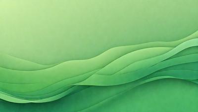 The primary subject of the image is a green wave, which appears to be a digital art or illustration. The setting is a green background, and the visual style suggests that it is a creative and artistic representation of a wave. The dominant colors in the image are green, and the overall atmosphere is calm and serene.