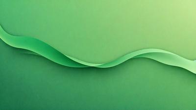 The primary subject of the image is a green wave or a green curved line. The setting is a green background, which creates a visually appealing contrast with the green wave. The visual style is a combination of a photo and a digital art or illustration, as the green wave appears to be a digital creation. The colors and mood of the image are predominantly green, giving it a calm and soothing atmosphere.