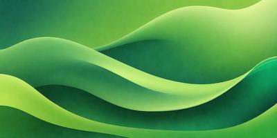 The primary subject of the image is a large, curved, and swirling green shape, which appears to be a painting or a digital artwork. The setting is a green background, which complements the vibrant green color of the main subject. The visual style is a combination of digital art and painting, creating a unique and eye-catching piece of art. The colors and mood of the image are predominantly green, giving it a fresh and lively atmosphere.