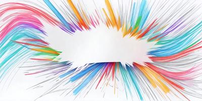 The primary subject of the image is a white canvas with a variety of colors and patterns painted on it. The setting is a white background, and the visual style appears to be a combination of digital art and illustration. The colors and mood of the image are vibrant and lively, with a mix of bright and bold colors that create a dynamic and engaging atmosphere.