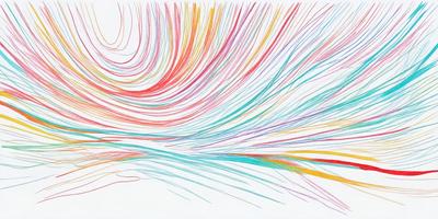 The primary subject of the image is a colorful, swirling pattern. The setting is a white background, and the visual style appears to be a combination of digital art and illustration. The dominant colors in the image are a mix of red, blue, green, yellow, and purple, creating a vibrant and lively atmosphere.