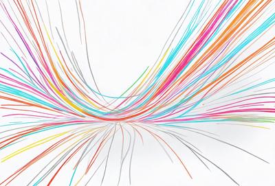 The primary subject of the image is a colorful, abstract design featuring a variety of colors and lines. The setting is a white background, which provides a clean and uncluttered environment for the artwork. The visual style is a combination of digital art and illustration, creating a unique and eye-catching pattern. The dominant colors in the image are a mix of bright and vibrant hues, contributing to a lively and energetic atmosphere.