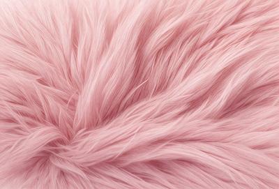 The primary subject of the image is a pink, fuzzy, and fluffy object, which appears to be a piece of fabric or a furry material. The setting is a close-up of the pink material, showcasing its texture and color. The visual style is a detailed, up-close view of the pink material, which gives the image a realistic and textured appearance. The colors and mood of the image are predominantly pink, creating a warm and inviting atmosphere.