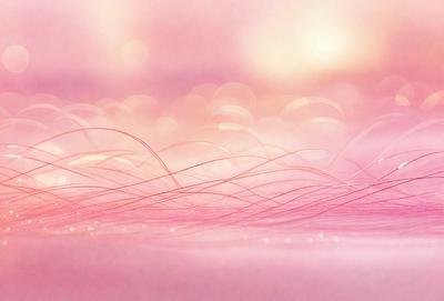 The primary subject of the image is a close-up of a pink background with a pattern of white hairs or strands. The setting appears to be a pink surface, possibly a wall or a table. The visual style of the image is a close-up, which emphasizes the details of the white hairs or strands. The colors and mood of the image are predominantly pink, creating a warm and inviting atmosphere.