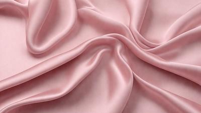 The primary subject of the image is a close-up of a pink fabric, possibly a piece of silk. The setting is a pink background, which complements the fabric's color. The visual style appears to be a photo, showcasing the fabric's texture and details. The colors and mood of the image are predominantly pink, creating a warm and inviting atmosphere.