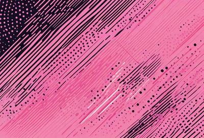 The primary subject of the image is a pink background with a pattern of dots. The setting is a close-up of the pink background, which creates a visually striking and vibrant scene. The visual style of the image is a combination of a photo and a digital art, illustration, or drawing. The dominant colors in the image are pink and white, creating a warm and inviting atmosphere.