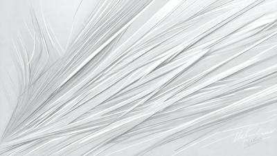 The primary subject of the image is a white, curly, and flowing pattern. The setting is a white background, which creates a clean and minimalist appearance. The visual style is a combination of digital art and illustration, as the pattern appears to be a digital creation. The colors and mood of the image are predominantly white, giving it a calm and serene atmosphere.