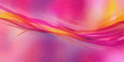 The primary subject of the image is a colorful, swirling, and flowing pattern. The setting is a pink background, which adds to the overall atmosphere. The visual style is a combination of digital art and illustration, creating a vibrant and dynamic scene. The colors and mood of the image are predominantly pink, which gives it a warm and inviting feel.