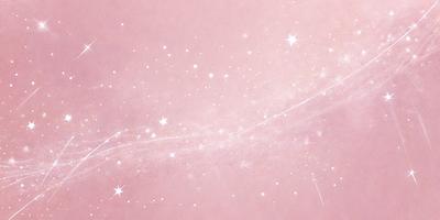 The primary subject of the image is a pink background with a starry pattern. The setting is a space-themed environment, with the background featuring a starry pattern. The visual style is a combination of a photo and digital art, creating a unique and eye-catching design. The colors and mood of the image are predominantly pink, giving it a warm and inviting atmosphere.