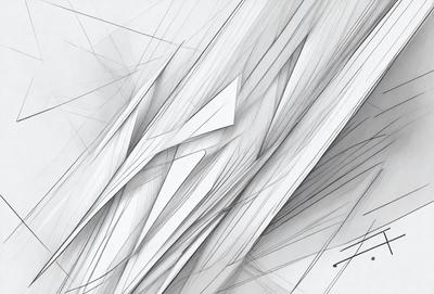 The primary subject of the image is a white, geometric design. The setting is a white background, which creates a clean and minimalist appearance. The visual style is a combination of digital art and illustration, as the design appears to be a combination of both. The colors and mood of the image are predominantly white, giving it a calm and serene atmosphere.