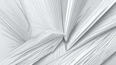 The primary subject of the image is a white, abstract, and geometric design. The setting is a white background, which emphasizes the design's shape and form. The visual style is a combination of digital art and illustration, creating a unique and intricate pattern. The colors and mood are predominantly white, giving the design a clean and minimalist appearance.