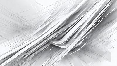 The primary subject of the image is a white, abstract, and artistic representation of hair. The setting is a white background, which emphasizes the artistic nature of the image. The visual style is a combination of digital art and illustration, creating a unique and intriguing appearance. The colors and mood of the image are predominantly white, giving it a clean and minimalist feel.