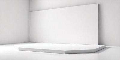 The primary subject of the image is a white wall. The setting is a plain, white room with a large white wall. The visual style is a photo, and the colors and mood are predominantly white, giving the image a clean and minimalist appearance.