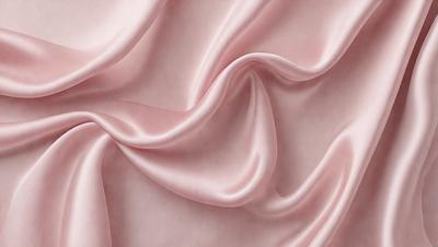 The primary subject of the image is a close-up of a pink fabric, possibly a piece of silk. The setting is a pink background, which creates a visually appealing contrast with the fabric. The visual style is a close-up, which emphasizes the texture and details of the pink fabric. The colors and mood of the image are predominantly pink, creating a warm and inviting atmosphere.