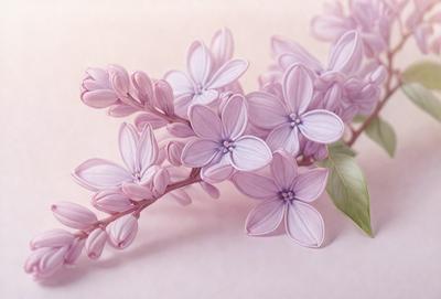 The primary subject of the image is a bouquet of purple flowers. The flowers are arranged in a vase, creating a beautiful and elegant display. The setting is a white background, which provides a clean and minimalist look to the scene. The visual style of the image is a combination of photo and digital art, as it appears to be a close-up of the flowers, yet the colors and details are vibrant and well-defined. The dominant colors in the image are purple and white, creating a serene and cal