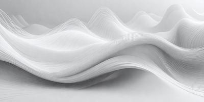 The primary subject of the image is a white, curved, and wavy design, which appears to be a digital art or illustration. The setting is a white background, and the visual style is a combination of digital art and illustration. The colors and mood of the image are predominantly white, giving it a clean and minimalist appearance.