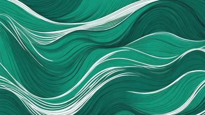 The primary subject of the image is a large, colorful wave. The wave is depicted in a vibrant green and white color scheme, giving it a lively and dynamic appearance. The setting is a large body of water, with the wave crashing against the surface. The visual style of the image is a combination of digital art and illustration, creating a striking and eye-catching piece of art. The overall atmosphere of the image is energetic and captivating, with the wave's movement and the vivid